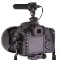 מיקרופון Shotgun קומפקטי למצלמות DSLR וטלפונים חכמים