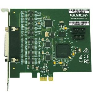 כרטיס קול פנימי PCIe עם 4 כניסות ו4 יציאות סטריאו אנלוגיות
